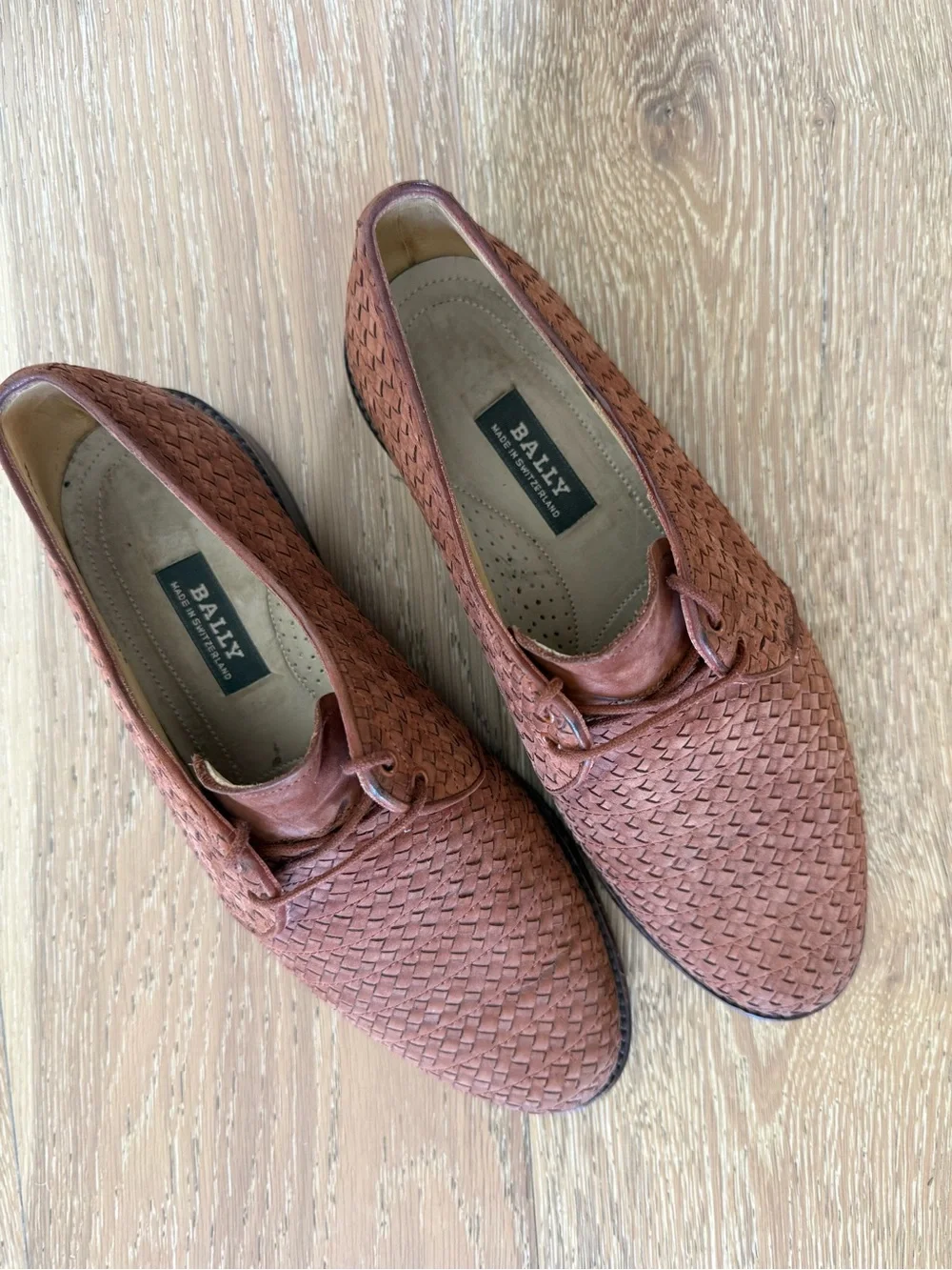 Bally Men's Woven Leather Chukka Boots - Rust